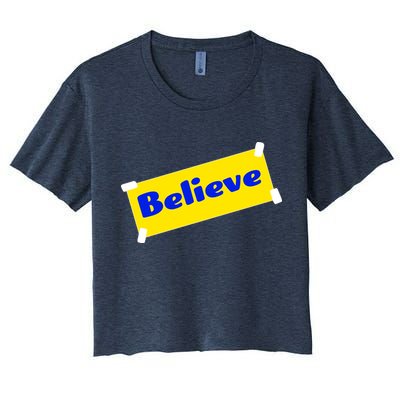 Soccer Believe Faith Coach Crop Top