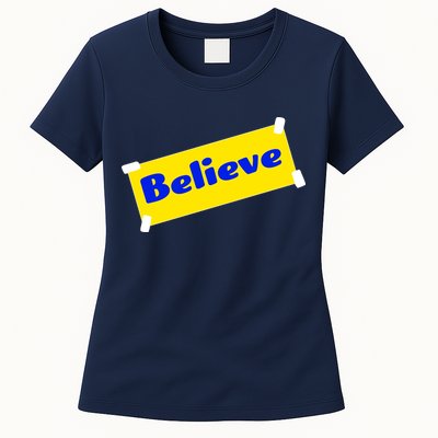 Soccer Believe Faith Coach Womens T-Shirt