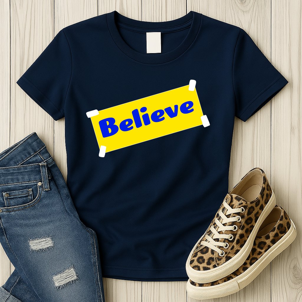 Soccer Believe Faith Coach Womens T-Shirt