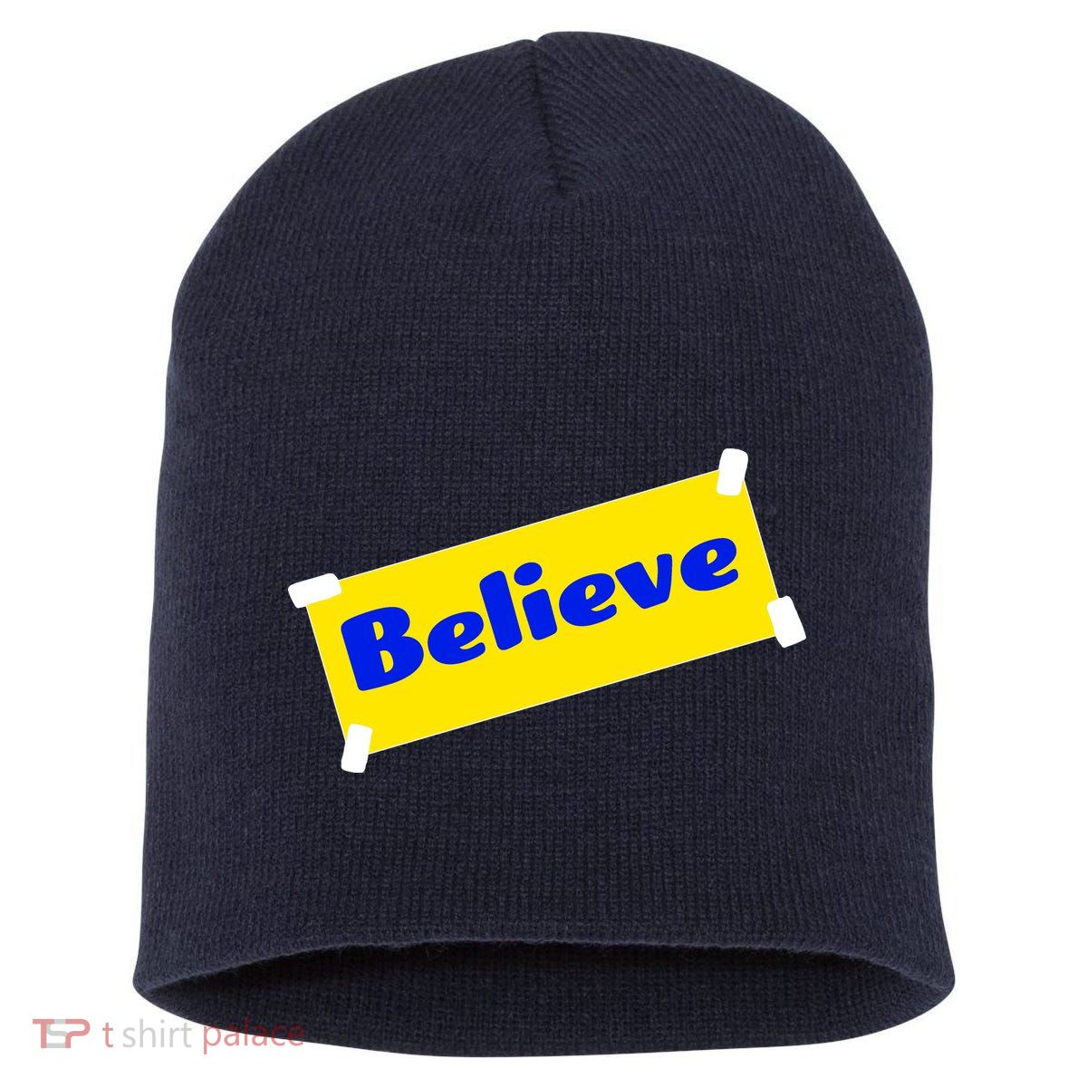 Soccer Believe Faith Coach Short Acrylic Beanie