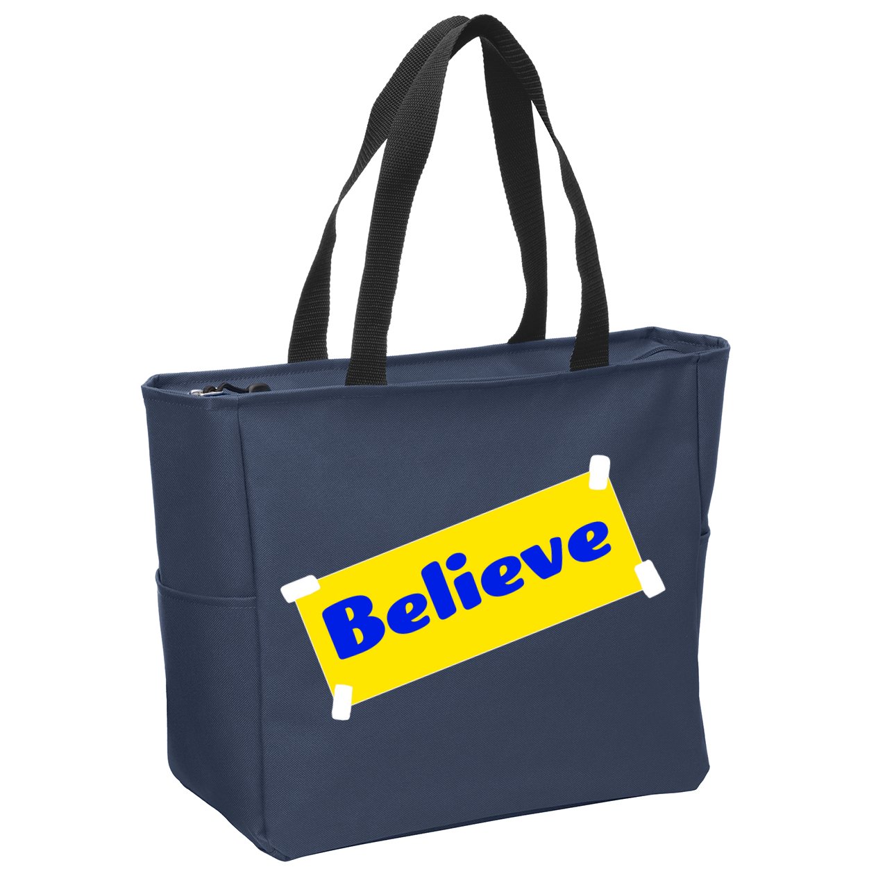 Soccer Believe Faith Coach Zip Tote Bag