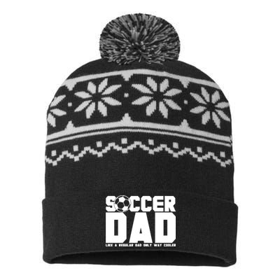 Soccer Dad Like A Regular Dad But Way Cooler USA-Made Snowflake Beanie