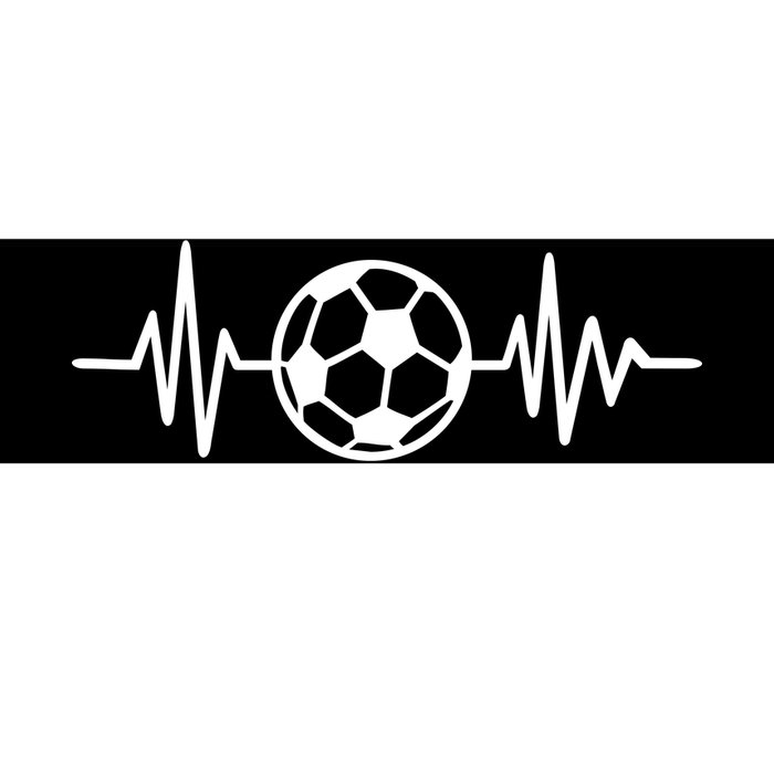 Soccer Futbol Heartbeat Pulse Bumper Sticker