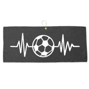 Soccer Futbol Heartbeat Pulse Large Microfiber Waffle Golf Towel