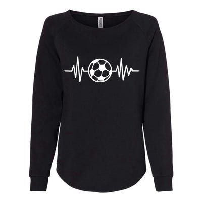 Soccer Futbol Heartbeat Pulse Womens California Wash Sweatshirt