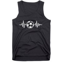 Soccer Futbol Heartbeat Pulse Tank Top