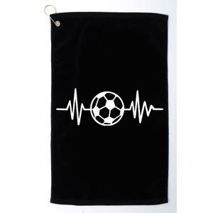 Soccer Futbol Heartbeat Pulse Platinum Collection Golf Towel