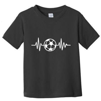 Soccer Futbol Heartbeat Pulse Toddler T-Shirt