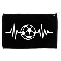 Soccer Futbol Heartbeat Pulse Grommeted Golf Towel