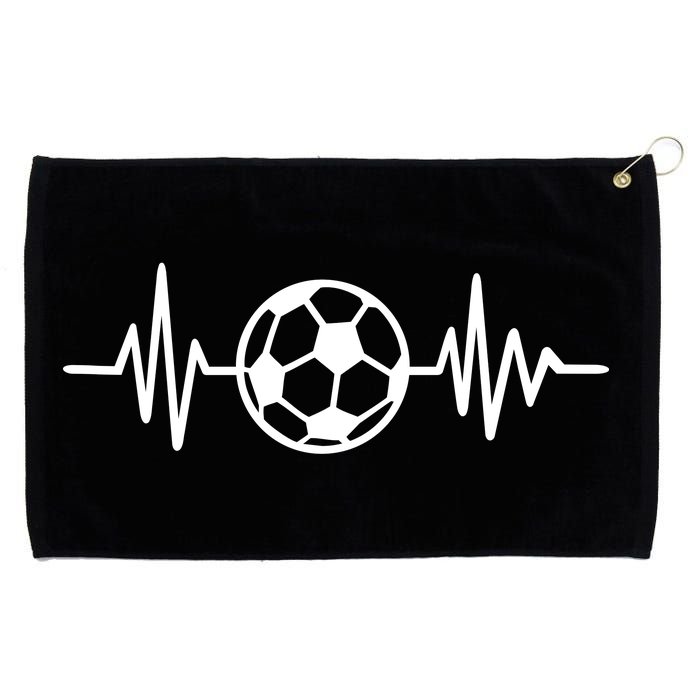 Soccer Futbol Heartbeat Pulse Grommeted Golf Towel