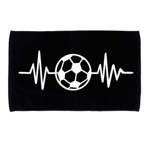 Soccer Futbol Heartbeat Pulse Microfiber Hand Towel