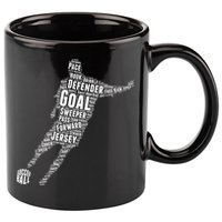Soccer Futbol Player Word Art 11oz C Handle Ceramic Mug