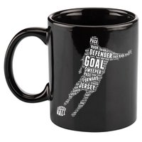 Soccer Futbol Player Word Art 11oz C Handle Ceramic Mug