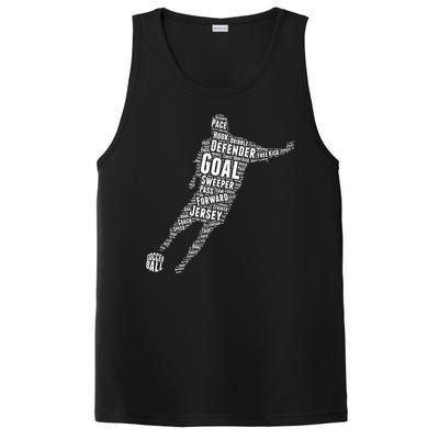 Soccer Futbol Player Word Art PosiCharge Competitor Tank