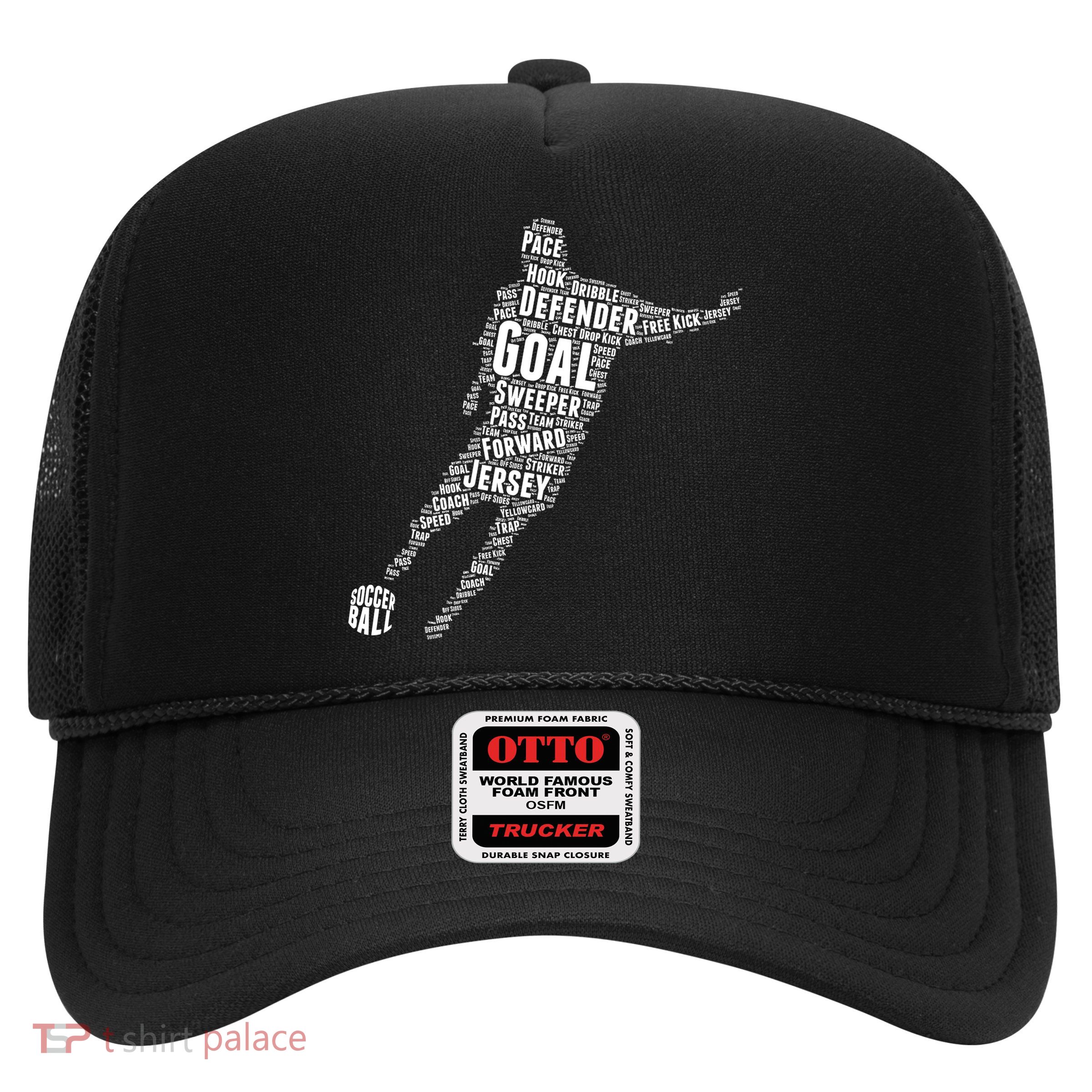 Soccer Futbol Player Word Art Trucker Hat