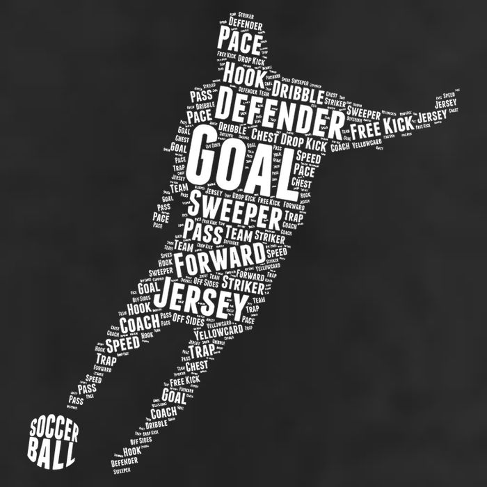 Soccer Futbol Player Word Art Trucker Hat