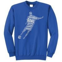 Soccer Futbol Player Word Art Sweatshirt