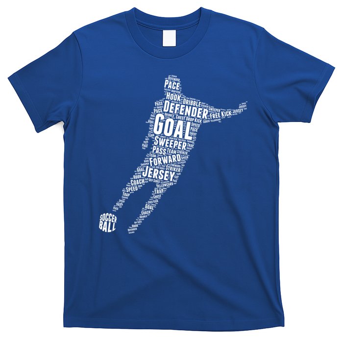 Soccer Futbol Player Word Art T-Shirt