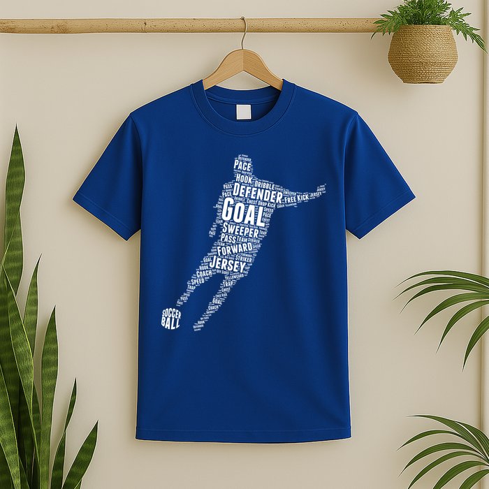 Soccer Futbol Player Word Art T-Shirt