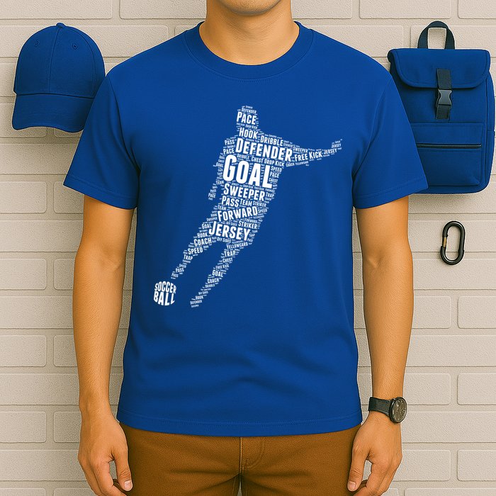 Soccer Futbol Player Word Art T-Shirt