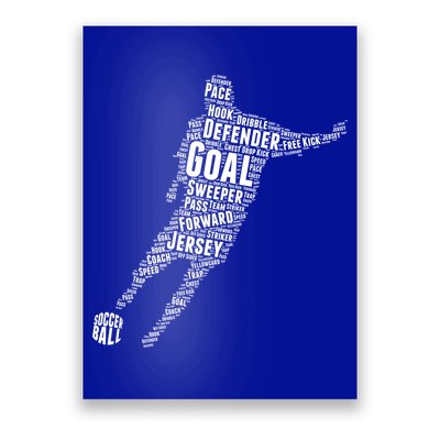 Soccer Futbol Player Word Art Poster