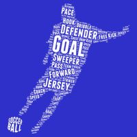 Soccer Futbol Player Word Art Baby Bodysuit
