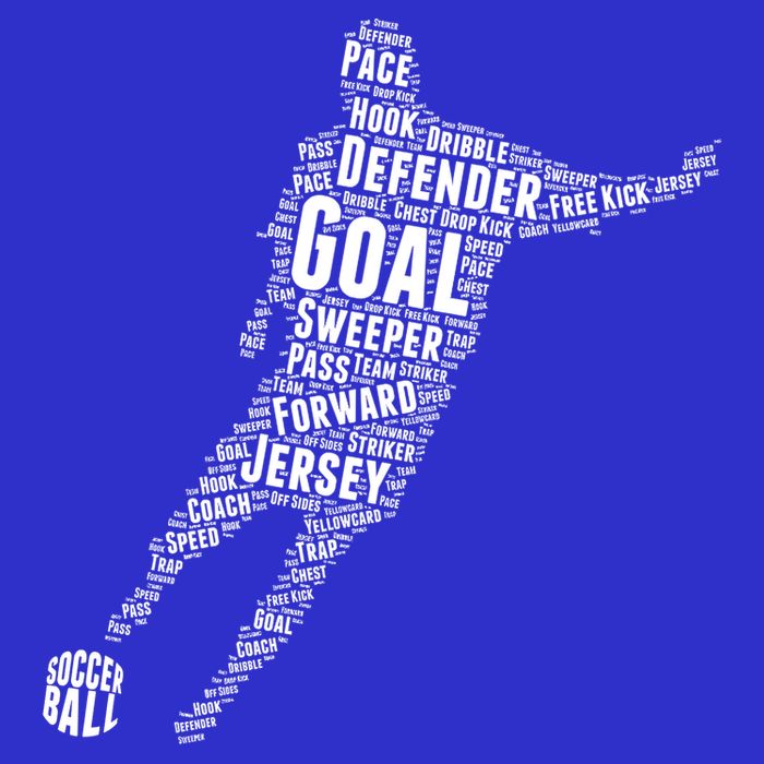 Soccer Futbol Player Word Art Baby Bodysuit