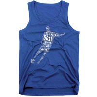 Soccer Futbol Player Word Art Tank Top