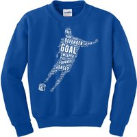 Soccer Futbol Player Word Art Kids Sweatshirt