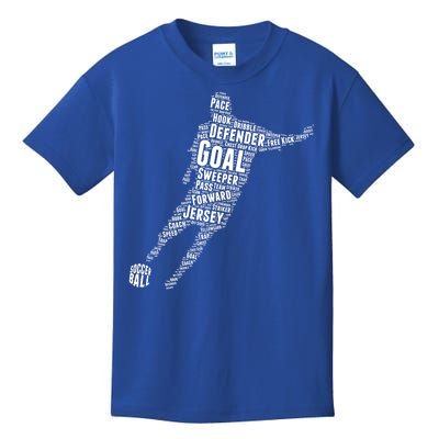 Soccer Futbol Player Word Art Kids T-Shirt