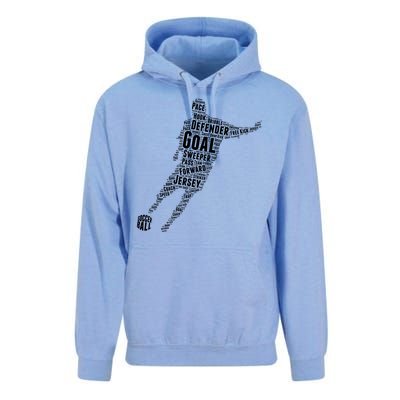 Soccer Futbol Player Word Art Unisex Surf Hoodie