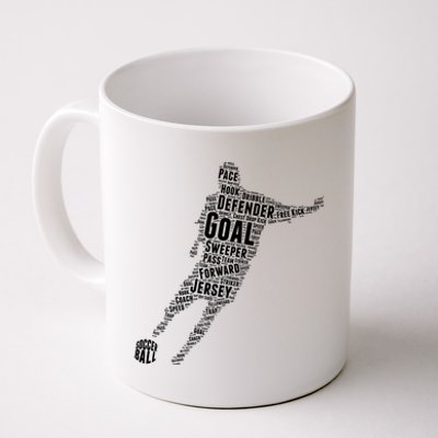 Soccer Futbol Player Word Art Coffee Mug