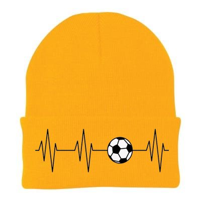 Soccer Heart Beat Knit Cap Winter Beanie