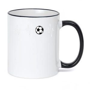 Soccer Heart Beat 11oz Black Color Changing Mug