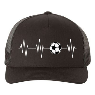 Soccer Heart Beat Yupoong Adult 5-Panel Trucker Hat