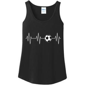 Soccer Heart Beat Ladies Essential Tank