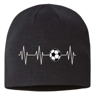 Soccer Heart Beat Sustainable Beanie