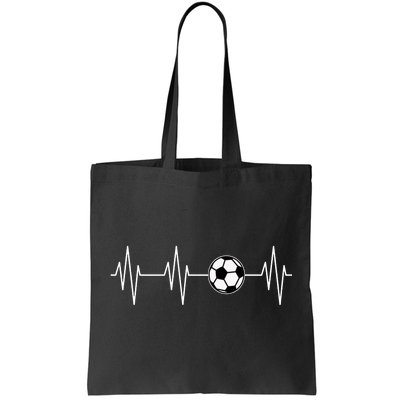 Soccer Heart Beat Tote Bag