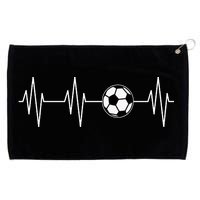 Soccer Heart Beat Grommeted Golf Towel