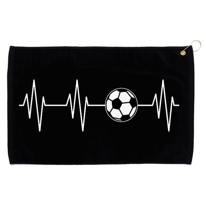 Soccer Heart Beat Grommeted Golf Towel