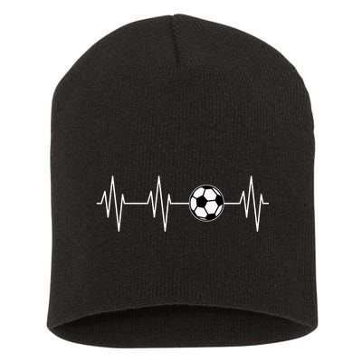 Soccer Heart Beat Short Acrylic Beanie