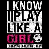 Soccer I Know I Play Like a Girl Sustainable Bucket Hat