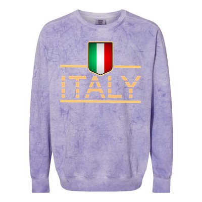 Soccer Italian Flag Italy Fan Logo Colorblast Crewneck Sweatshirt