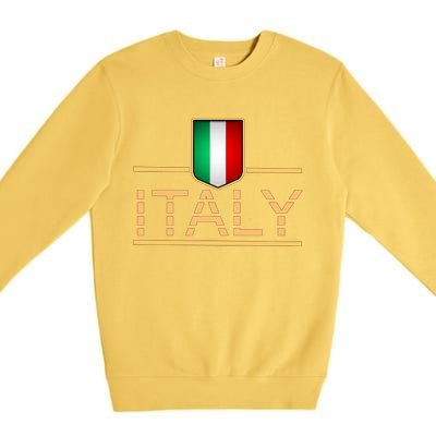 Soccer Italian Flag Italy Fan Logo Premium Crewneck Sweatshirt