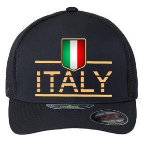 Soccer Italian Flag Italy Fan Logo Flexfit Unipanel Trucker Cap