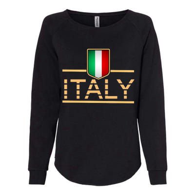 Soccer Italian Flag Italy Fan Logo Womens California Wash Sweatshirt