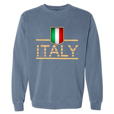 Soccer Italian Flag Italy Fan Logo Garment-Dyed Sweatshirt