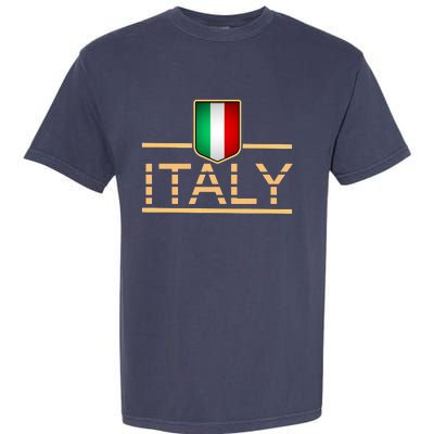 Soccer Italian Flag Italy Fan Logo Garment-Dyed Heavyweight T-Shirt