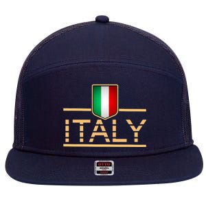 Soccer Italian Flag Italy Fan Logo 7 Panel Mesh Trucker Snapback Hat