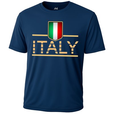 Soccer Italian Flag Italy Fan Logo Cooling Performance Crew T-Shirt